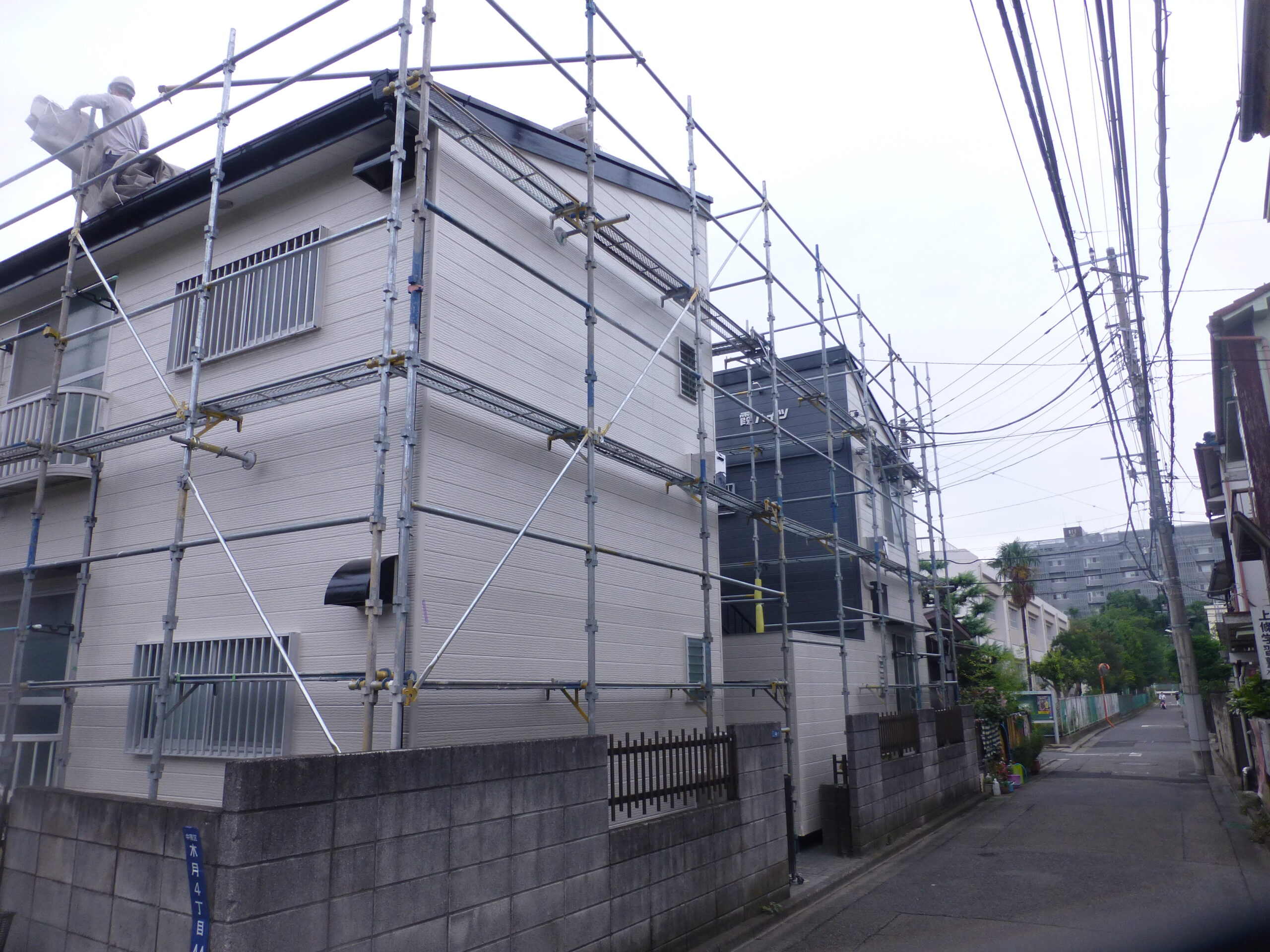 川崎市中原区　外壁塗装・屋根塗装　賃貸アパート｜外壁塗装の見積り相談.らくらくライフ